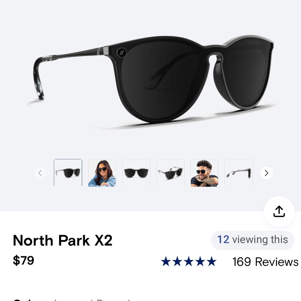 NEW IN BOX! Blenders North Park X2 Polarized Sunglasses